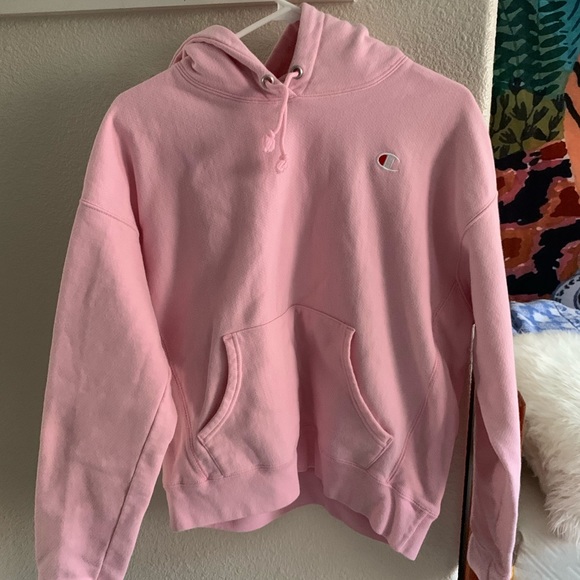 SOLD Pink Champion Reverse Weave Hoodie Large - Picture 2 of 3